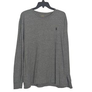 Polo Ralph Lauren Men's Long Sleeve Crewneck T-Shirt Heatjrred Gray Size Large